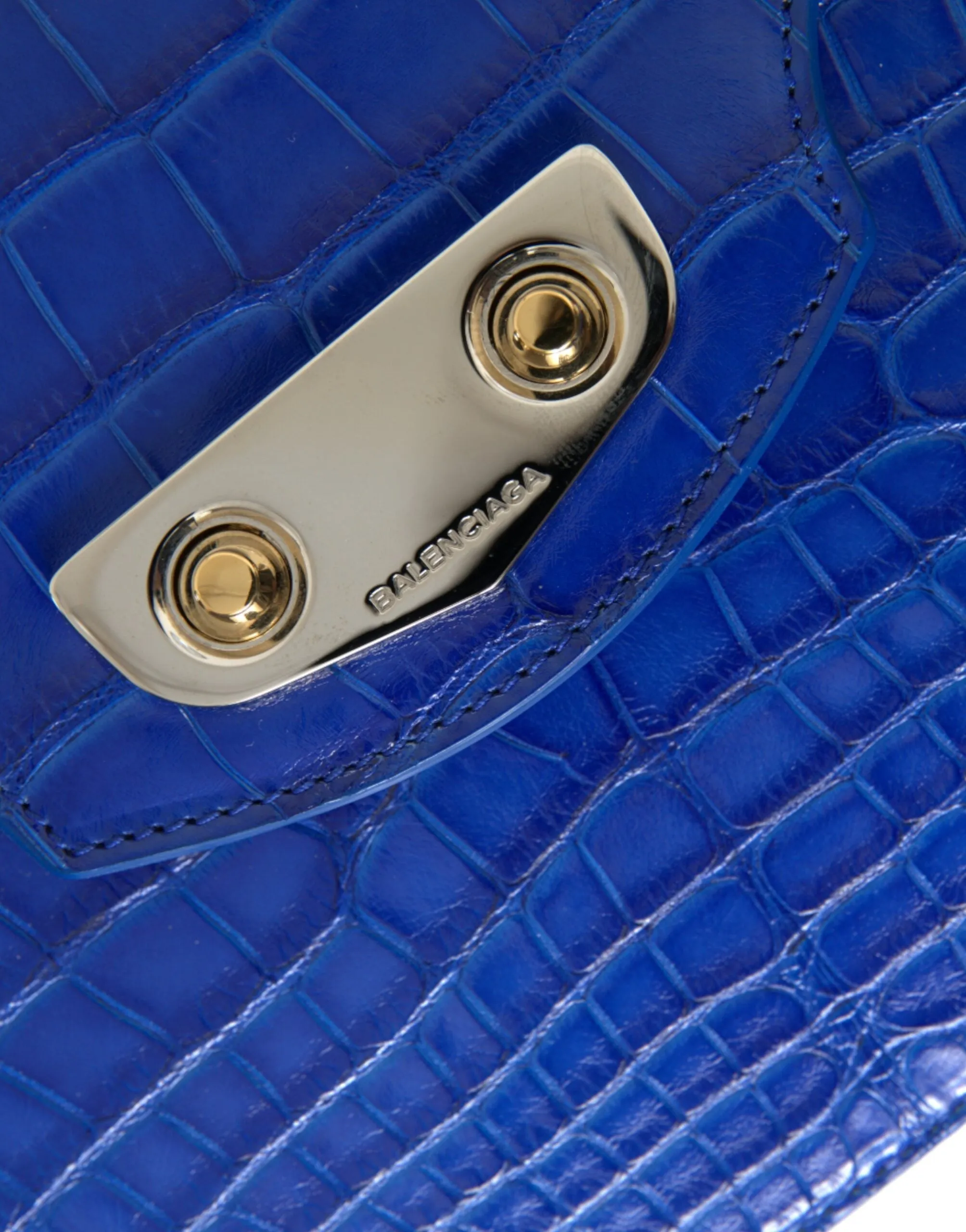Balenciaga Chic Alligator Skin Chain Shoulder Women's Bag