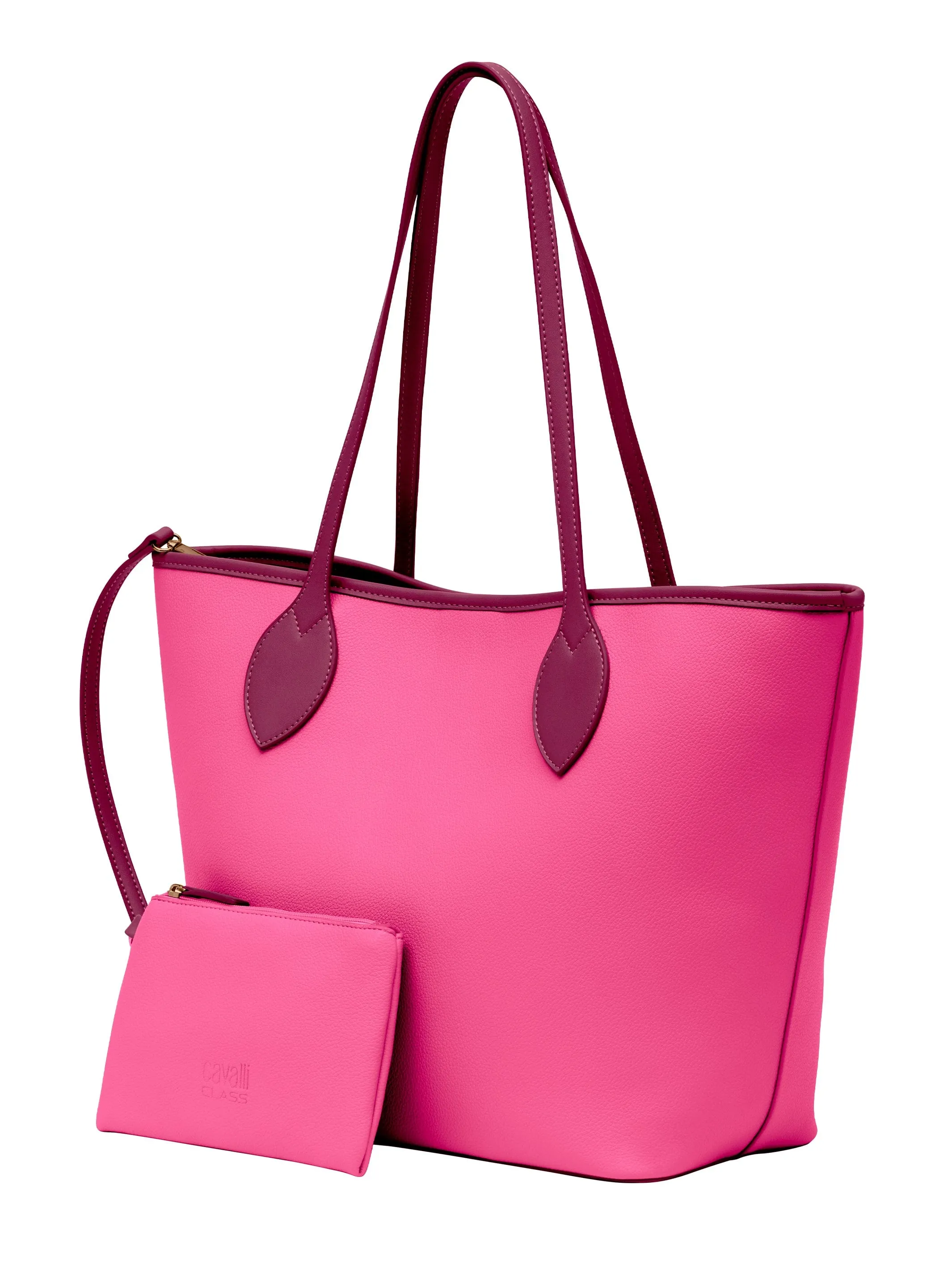 Cavalli Class Pink Large Everyday Soft Large Shopper Tote Bag