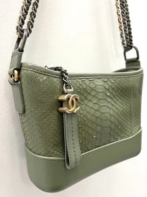 CHANEL CC PYTHON GABRIELLE HOBO BAG