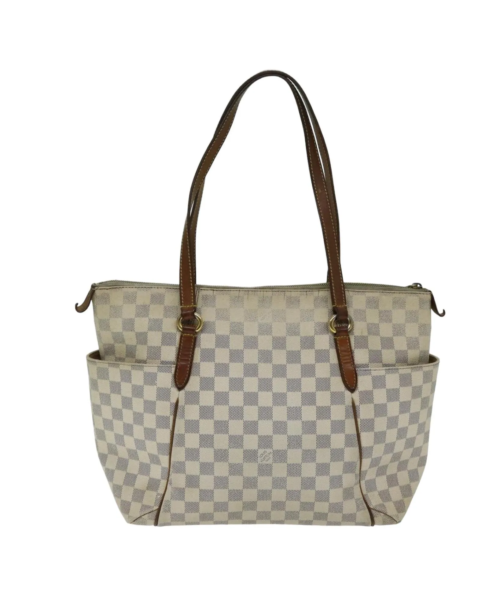 Durable Damier Azur Tote Bag with Shoulder Strap