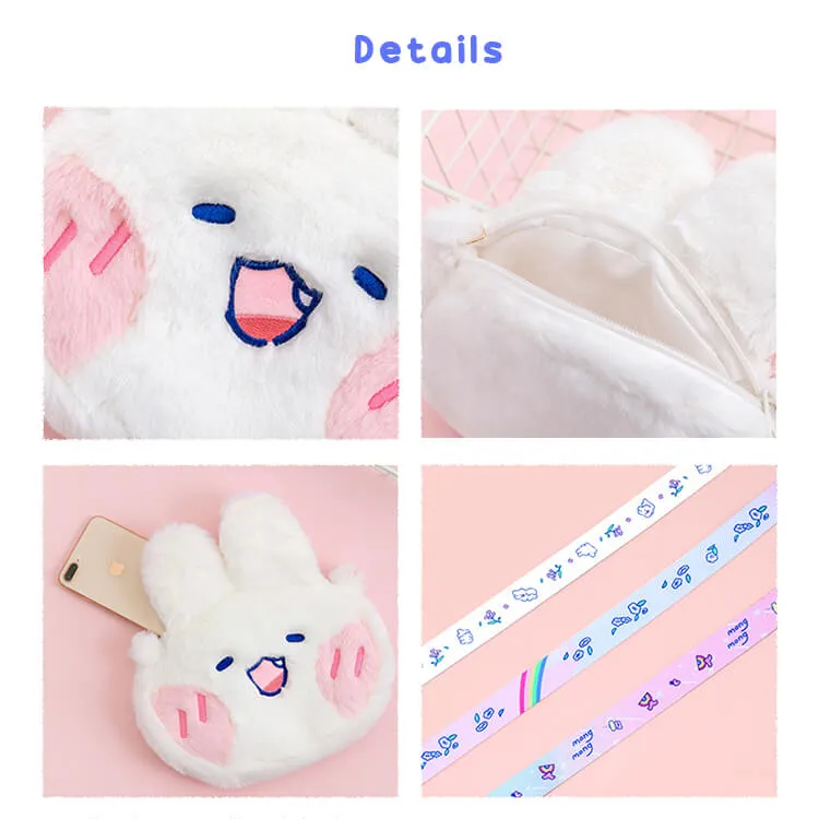 Lovely Mongmong Rabbit Crossbody Plush Bag