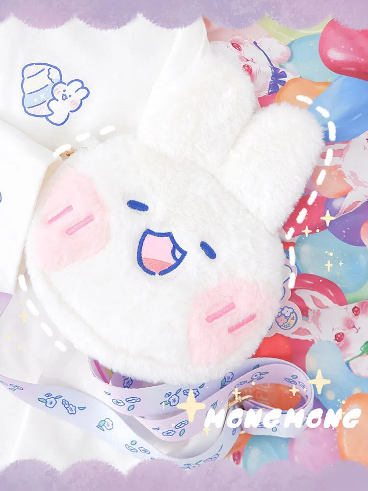Lovely Mongmong Rabbit Crossbody Plush Bag