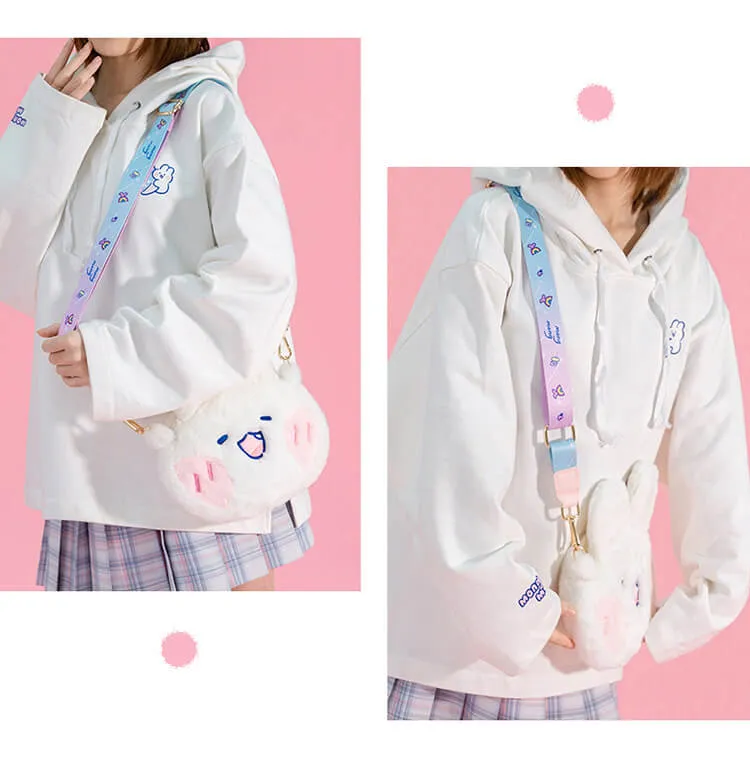Lovely Mongmong Rabbit Crossbody Plush Bag