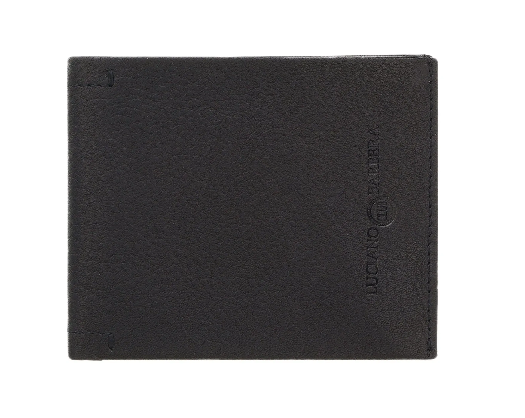 Luciano Barbera CLUB GINO NERO Black Leather Wallet