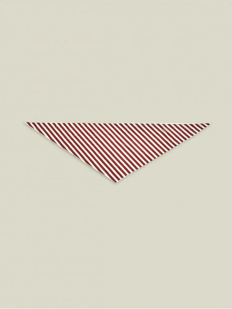 Red Striped Pattern Triangle Scarf