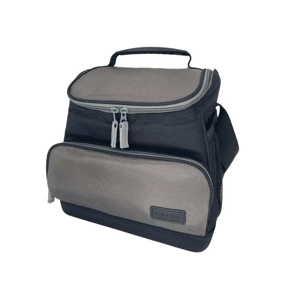 Sachi Rugger 12L Insulated Cooler Bag Black & Silver