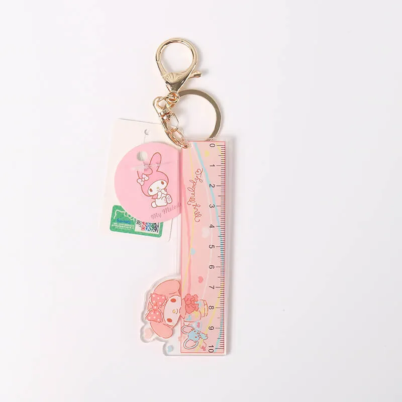 Sanrio Characters Ruler Charm Keychain