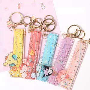 Sanrio Characters Ruler Charm Keychain