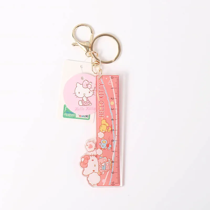 Sanrio Characters Ruler Charm Keychain
