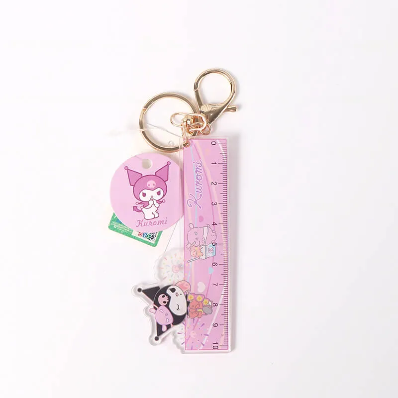 Sanrio Characters Ruler Charm Keychain