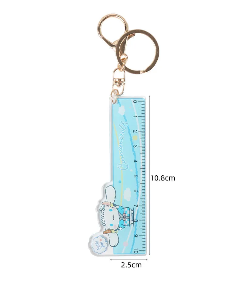 Sanrio Characters Ruler Charm Keychain