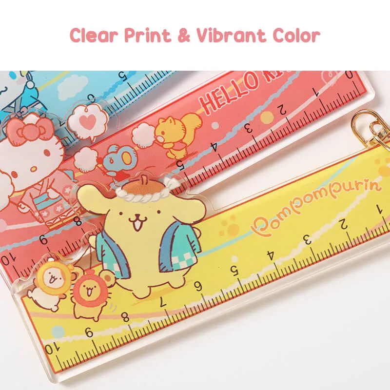 Sanrio Characters Ruler Charm Keychain