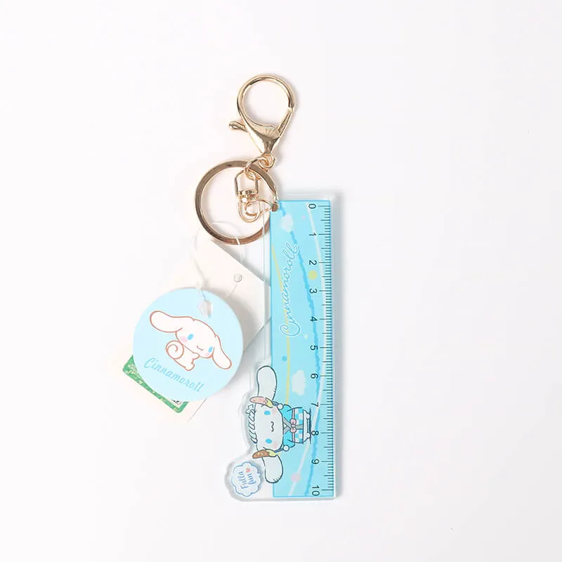 Sanrio Characters Ruler Charm Keychain
