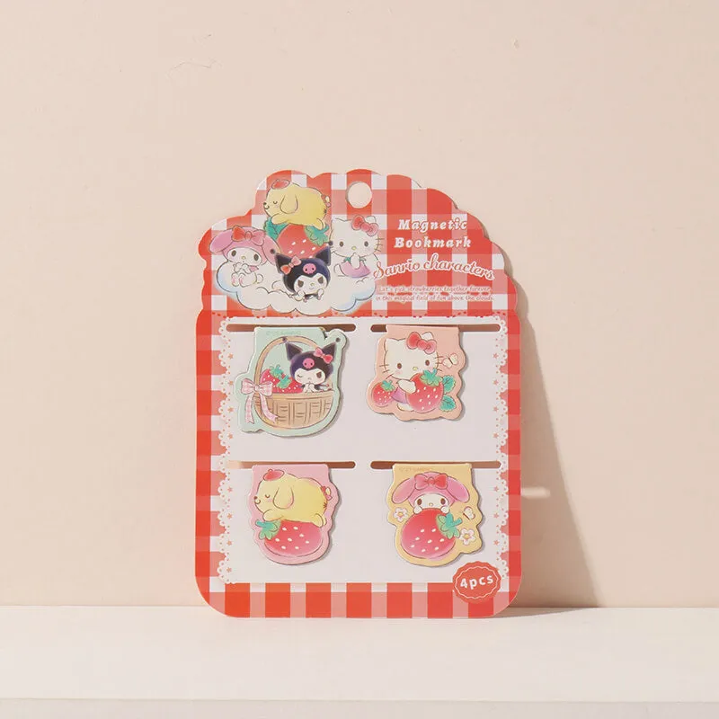 Sanrio Magnetic Bookmark 4pcs Set