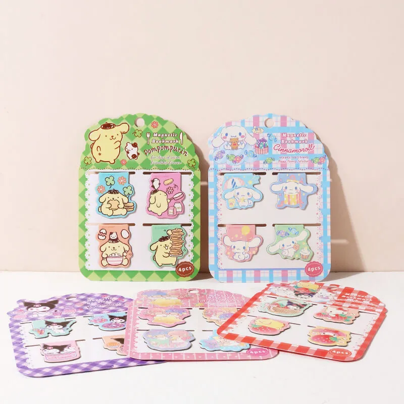Sanrio Magnetic Bookmark 4pcs Set