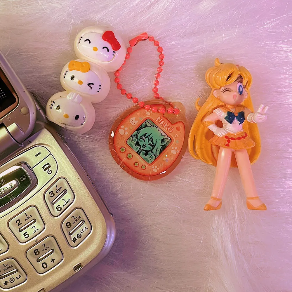 Tamagotchi Photo Pendant Orange