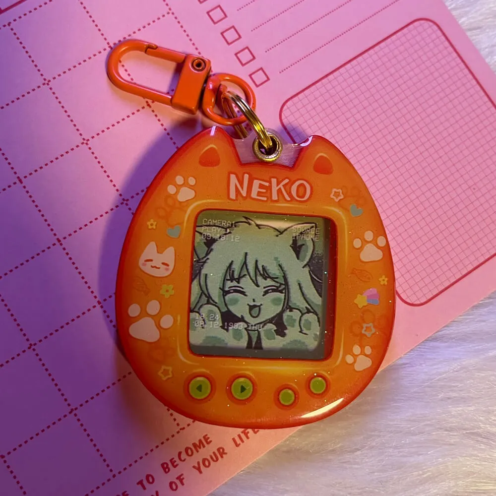 Tamagotchi Photo Pendant Orange