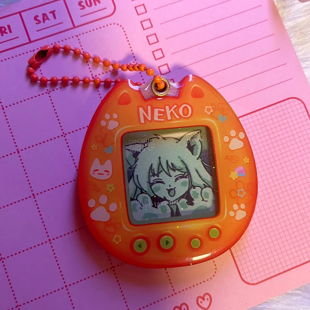Tamagotchi Photo Pendant Orange
