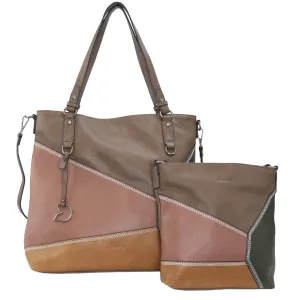 YD-7761 - Darling Patchwork 2 Bag Set - 5 Colors